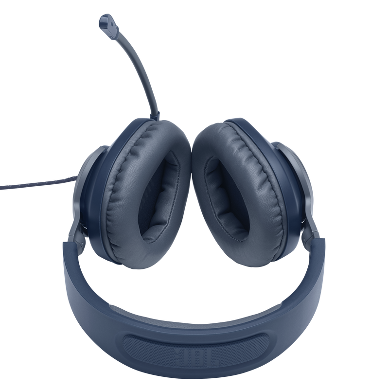 JBL Quantum 100 - Blue - Wired over-ear gaming headset with flip-up mic - Detailshot 5 image number null